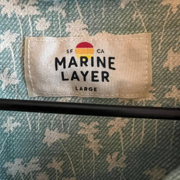 Stretch Selvage Short Sleeve Shirt - Marine Layer - Men's Large - Picture 5 of 11